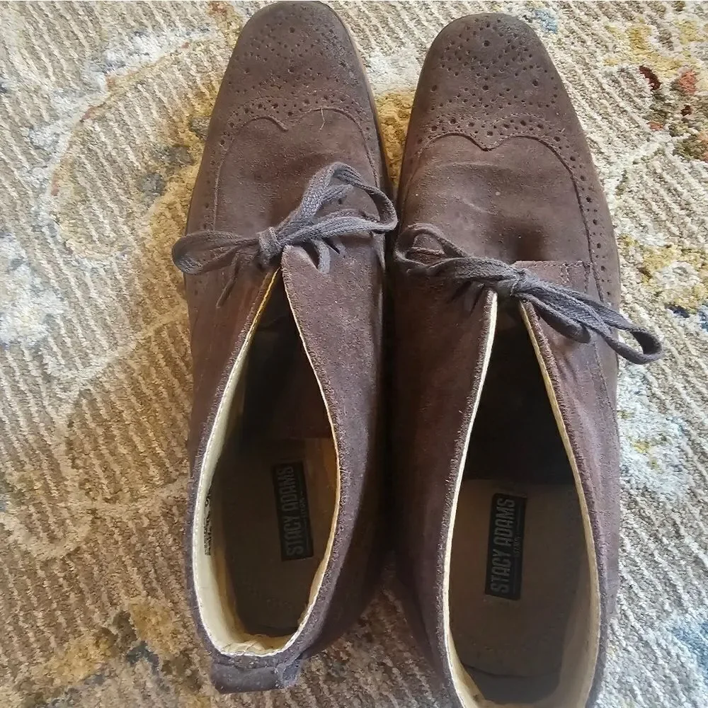 Stacy Adams brown leather boots sz 11.5,excellent condition